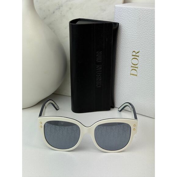 NEW Dior Pacific B2I Logo Sunglasses in White Mirror main image 7